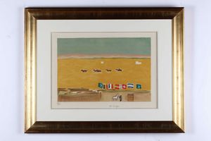 Lotto di 6 dipinti e disegni moderni  - Asta Dimore italiane | Cambi Time - Associazione Nazionale - Case d'Asta italiane