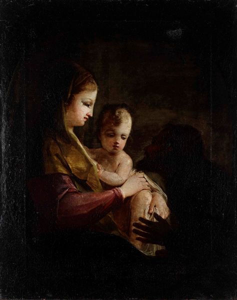 Scuola del XVIII secolo Sacra Famiglia  - Asta Dipinti Antichi  - Associazione Nazionale - Case d'Asta italiane