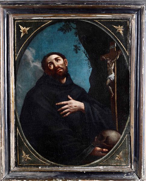 Scuola del XVII secolo San Francesco  - Asta Dipinti Antichi  - Associazione Nazionale - Case d'Asta italiane