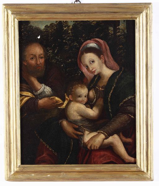 Scuola valsesiana della fine del XVII secolo Sacra famiglia  - Asta Dipinti Antichi  - Associazione Nazionale - Case d'Asta italiane