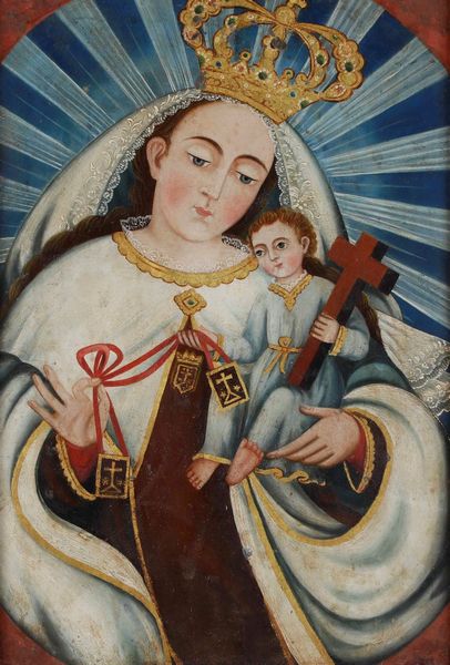 Immagine votiva della Vergine con Bambino  - Asta Dipinti Antichi  - Associazione Nazionale - Case d'Asta italiane