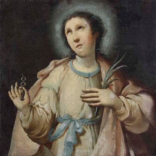 Scuola del XVII secolo Santa Cecilia  - Asta Dipinti Antichi  - Associazione Nazionale - Case d'Asta italiane