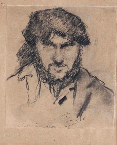 Riproduzione del disegno di Giovanni Segantini Ritratto di Emilio Longoni (1882-1884)  - Asta Dipinti Antichi  - Associazione Nazionale - Case d'Asta italiane