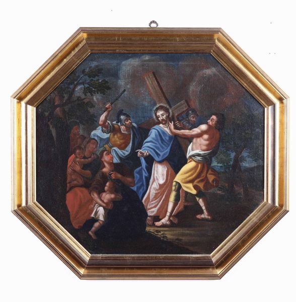 Scuola del XVIII secolo Episodio della Via Crucis  - Asta Dipinti Antichi  - Associazione Nazionale - Case d'Asta italiane