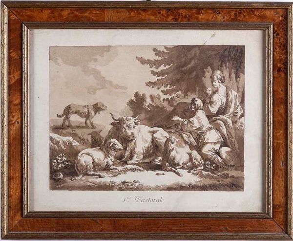 Jean-Baptiste Le Prince : Pastori con armenti  - Asta Dipinti Antichi  - Associazione Nazionale - Case d'Asta italiane