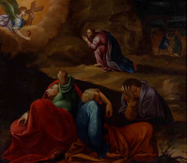 Scuola del XVII secolo Ges nellOrto degli Ulivi  - Asta Dipinti Antichi  - Associazione Nazionale - Case d'Asta italiane