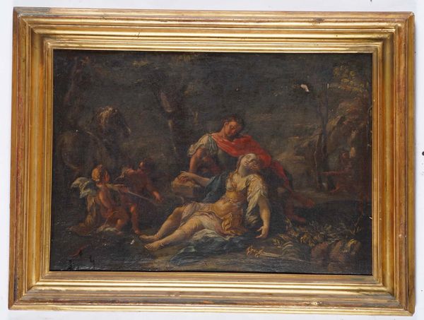 Scuola del XVII secolo Morte di Clorinda  - Asta Dipinti Antichi  - Associazione Nazionale - Case d'Asta italiane