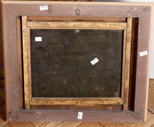 Scuola fiamminga del XVIII secolo Paesaggio con personaggio a cavallo  - Asta Dipinti Antichi  - Associazione Nazionale - Case d'Asta italiane