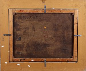 Maestro dei Paesaggi di Ca’ Rezzonico, Attribuito a : Paesaggio con rovine  - Asta Dipinti Antichi  - Associazione Nazionale - Case d'Asta italiane