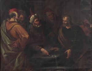 Scuola del XVII secolo Conversione di San Matteo  - Asta Dipinti Antichi  - Associazione Nazionale - Case d'Asta italiane