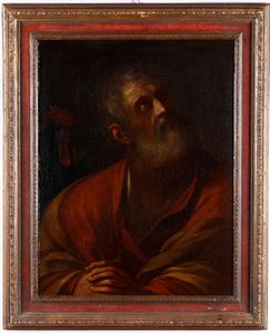 Scuola del XVII secolo San Pietro e il gallo  - Asta Dipinti Antichi  - Associazione Nazionale - Case d'Asta italiane