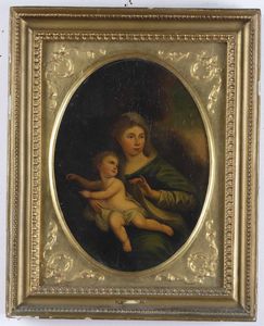 Scuola del XVIII secolo Madonna con Bambino  - Asta Dipinti Antichi  - Associazione Nazionale - Case d'Asta italiane