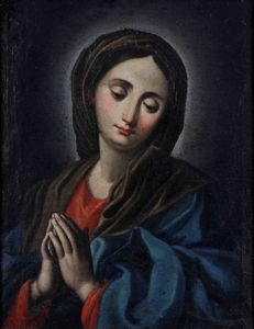 Scuola del XVIII secolo Vergine orante  - Asta Dipinti Antichi  - Associazione Nazionale - Case d'Asta italiane
