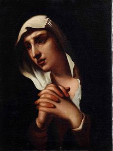 Giovanni Francesco Barbieri detto il Guercino, copia da : Madonna Addolorata  - Asta Dipinti Antichi  - Associazione Nazionale - Case d'Asta italiane