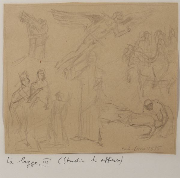 CARRA' CARLO (1881 - 1966) : La legge, III (Studio di affresco).  - Asta Asta 384 | ARTE MODERNA E CONTEMPORANEA Online - Associazione Nazionale - Case d'Asta italiane