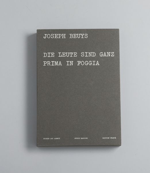 BEUYS JOSEPH (1921 - 1986) : Die leute sind ganz. Prima in Foggia.  - Asta Asta 384 | ARTE MODERNA E CONTEMPORANEA Online - Associazione Nazionale - Case d'Asta italiane