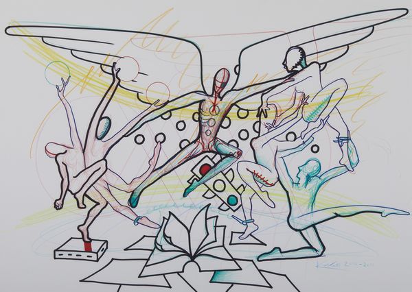 KOSTABI MARK (n. 1960) : Indagine angelica.  - Asta Asta 384 | ARTE MODERNA E CONTEMPORANEA Online - Associazione Nazionale - Case d'Asta italiane