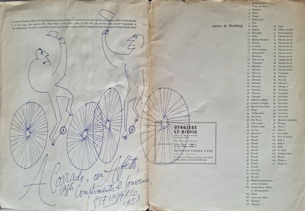 STEINBERG SAUL (1914 - 1999) : Derrire le Miroir, n53-54.  - Asta Asta 384 | ARTE MODERNA E CONTEMPORANEA Online - Associazione Nazionale - Case d'Asta italiane