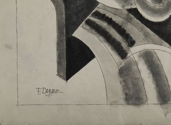 DEPERO FORTUNATO (1892 - 1960) : L'ingegnere.  - Asta Asta 384 | ARTE MODERNA E CONTEMPORANEA Online - Associazione Nazionale - Case d'Asta italiane