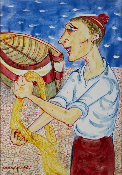 MIGNECO GIUSEPPE (1908 - 1997) : Pescatore.  - Asta Asta 384 | ARTE MODERNA E CONTEMPORANEA Online - Associazione Nazionale - Case d'Asta italiane