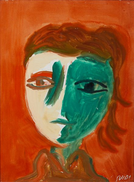 GUIDI VIRGILIO (1891 - 1984) : Testa fondo rosso.  - Asta Asta 384 | ARTE MODERNA E CONTEMPORANEA Online - Associazione Nazionale - Case d'Asta italiane