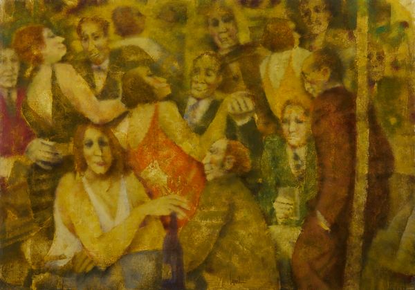 SQUILLANTINI REMO (1920 - 1996) : Ballo all'aperto.  - Asta Asta 384 | ARTE MODERNA E CONTEMPORANEA Online - Associazione Nazionale - Case d'Asta italiane