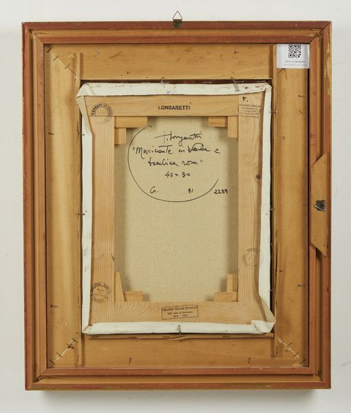 LONGARETTI TRENTO (n. 1916) : Musicante in verde e bambina rosa.  - Asta Asta 384 | ARTE MODERNA E CONTEMPORANEA Online - Associazione Nazionale - Case d'Asta italiane