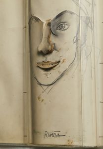 RIVERS LARRY  (1923 - 2002) : Face colomnized.  - Asta Asta 384 | ARTE MODERNA E CONTEMPORANEA Online - Associazione Nazionale - Case d'Asta italiane