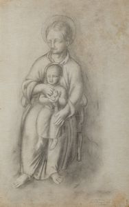 MANZU' GIACOMO (1908 - 1991) - Madonna con bambino.