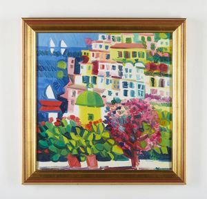 FACCINCANI ATHOS (n. 1951) : Positano.  - Asta Asta 384 | ARTE MODERNA E CONTEMPORANEA Online - Associazione Nazionale - Case d'Asta italiane