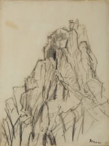 SIRONI MARIO (1885 - 1961) - Composizione con Montagne.