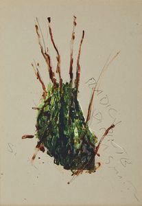 SCHIFANO MARIO (1934 - 1998) - Radici dipinte a smalto.