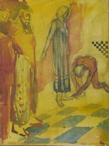 SIRONI MARIO (1885 - 1961) - Composizione con figure.