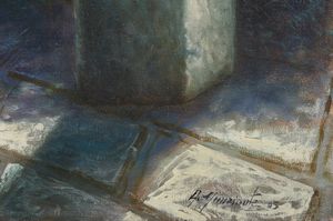 NUNZIANTE ANTONIO (n. 1956) : Incontri ad Antibes... L'estate.  - Asta Asta 384 | ARTE MODERNA E CONTEMPORANEA Online - Associazione Nazionale - Case d'Asta italiane