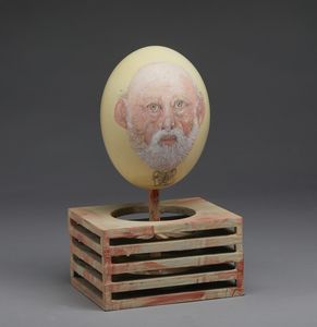 POSSENTI ANTONIO (n. 1933) - Ritratto sull'uovo.