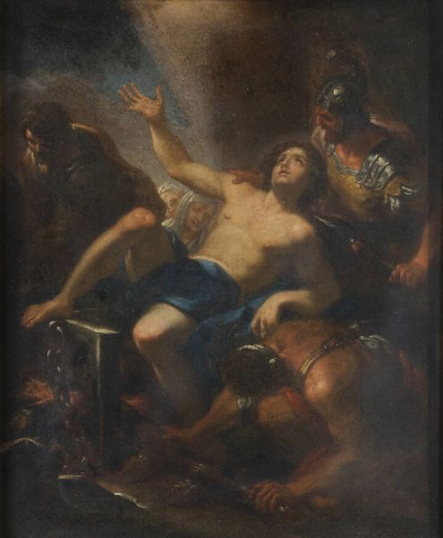 PITTORE DEL NORD ITALIA DEL XVII SECOLO : Scena mitologica seconda met del '600.  - Asta Asta 212 Dipinti - Associazione Nazionale - Case d'Asta italiane