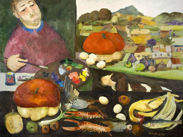 FRANCESCO TABUSSO Sesto San Giovanni (MI) 1930 - 2012 Torino : Pittore in campagna  - Asta Asta 212 Dipinti - Associazione Nazionale - Case d'Asta italiane