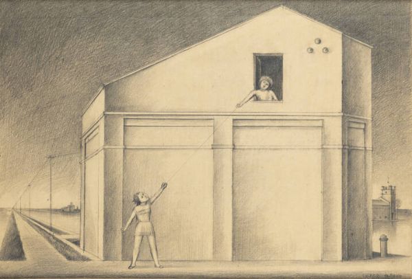 SERGIO ALBANO Torino 1939 - 2008 : La corda 1995  - Asta Asta 212 Dipinti - Associazione Nazionale - Case d'Asta italiane