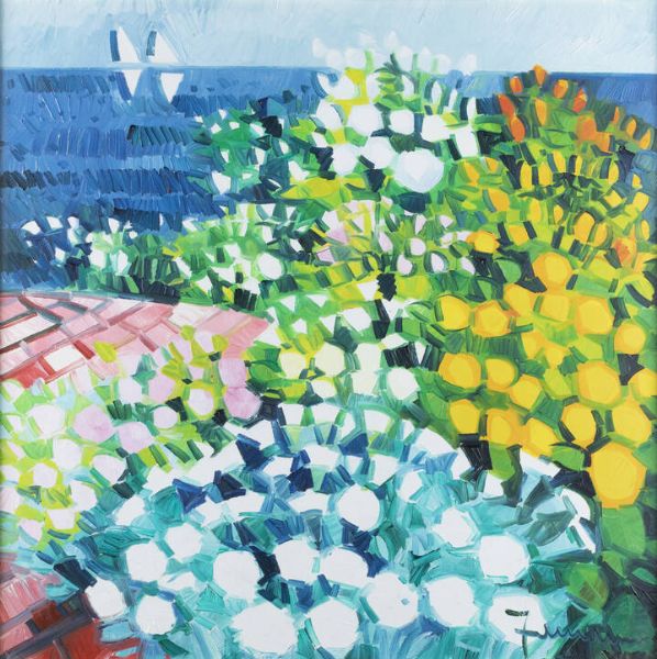 ATHOS FACCINCANI Peschiera del Garda 1951 : Primavera sul lago  - Asta Asta 212 Dipinti - Associazione Nazionale - Case d'Asta italiane