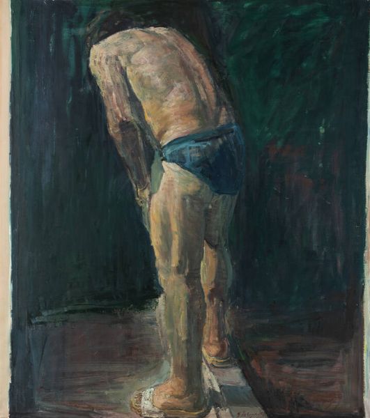 GIOVANNI LA COGNATA Comiso (Ragusa) 1954 : Figura notturna  - Asta Asta 212 Dipinti - Associazione Nazionale - Case d'Asta italiane