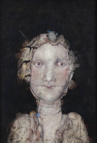 ARMODIO (Vilmore Schenardi) Piacenza 1938 : Ritratto di bambola  - Asta Asta 212 Dipinti - Associazione Nazionale - Case d'Asta italiane