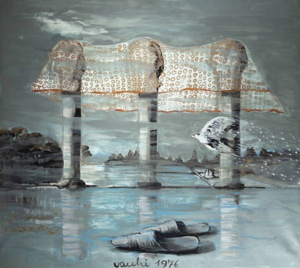 SERGIO VACCHI Castenaso (BO) 1925-2016 : La piscina della serenit 1976  - Asta Asta 212 Dipinti - Associazione Nazionale - Case d'Asta italiane