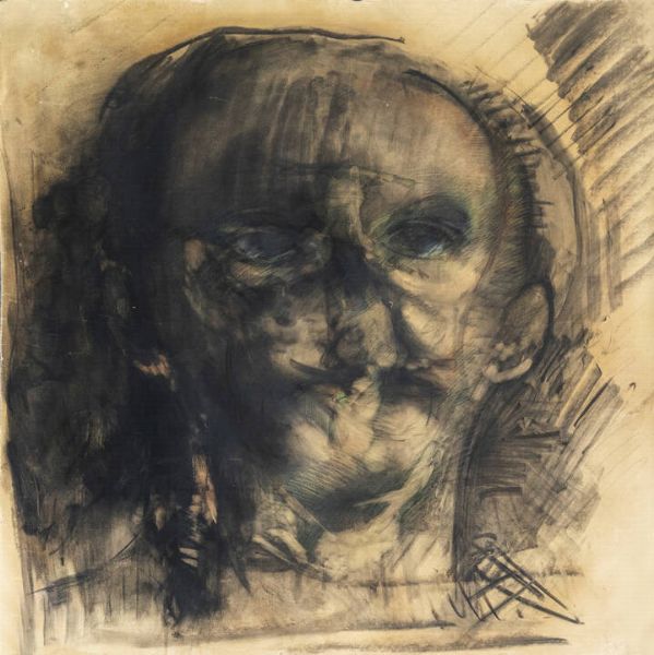 GIORGIO CIAM Pont-Saint-Martin (AO) 1941 - 1996 Torino : Volto  - Asta Asta 212 Dipinti - Associazione Nazionale - Case d'Asta italiane