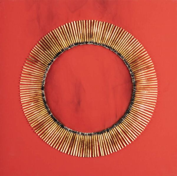 BERNARD AUBERTIN Fontenay-aux-Roses (Francia) 1934 - 2015 Reutlingen (Germania) : Dessin de feu sur tableau rouge 2010  - Asta Asta 212 Dipinti - Associazione Nazionale - Case d'Asta italiane