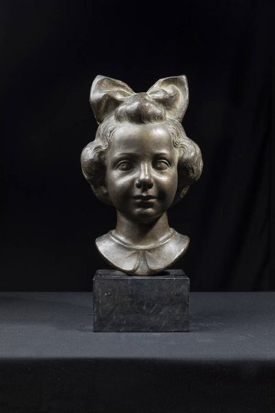 GIOVANNI RIVA Torino 1890 - 1973 : Silvia a 5 anni 1946  - Asta Asta 212 Dipinti - Associazione Nazionale - Case d'Asta italiane