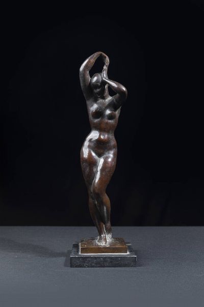 GIOVANNI RIVA Torino 1890 - 1973 : Inizio di danza 1934  - Asta Asta 212 Dipinti - Associazione Nazionale - Case d'Asta italiane