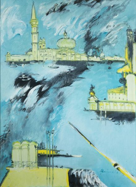 REMO BRINDISI Roma 1918 - 1996 Milano : Venezia anni '980  - Asta Asta 212 Dipinti - Associazione Nazionale - Case d'Asta italiane