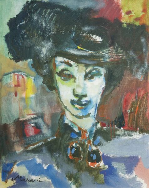 MINO MACCARI Siena (SI) 1898 - 1989 Roma : Volto  - Asta Asta 212 Dipinti - Associazione Nazionale - Case d'Asta italiane