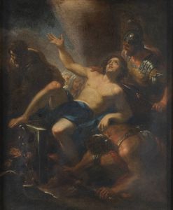 PITTORE DEL NORD ITALIA DEL XVII SECOLO - Scena mitologica seconda met del '600.