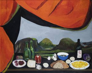 FRANCESCO TABUSSO Sesto San Giovanni (MI) 1930 - 2012 Torino - Natura morta - Omaggio a E. Baschenis